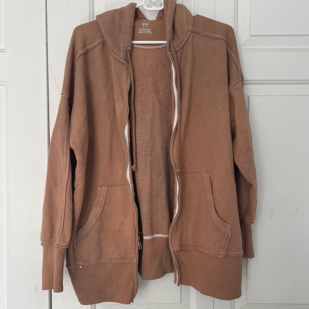 Oversized zip up hoodie